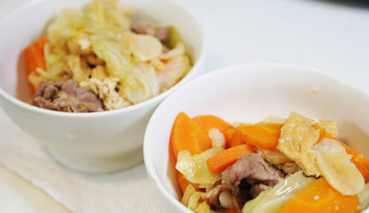 ホットクックレシピ #57：キャベツと豚肉のにんにく味噌炒め