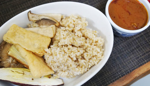 ヘルシオ レシピ#6：おせちはさておき、焼き野菜カレーとちりめんじゃこを作る