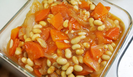 ホットクック レシピ#87：アドリブで大豆のトマト煮を作ります
