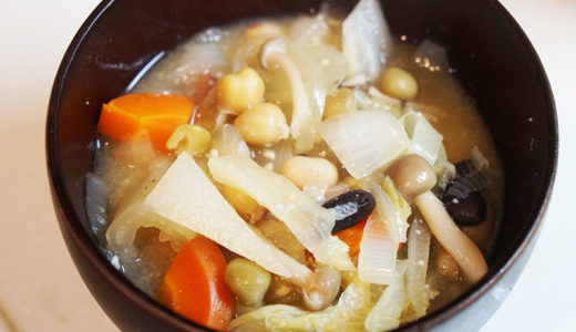 ホットクック レシピ#89：カゴメの5種豆でまめまめしいお味噌汁！