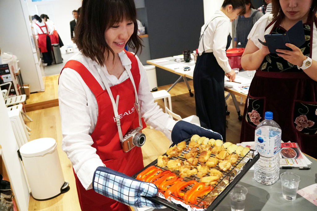 ヘルシオなら、鶏肉・野菜もベストな焼き上がり！