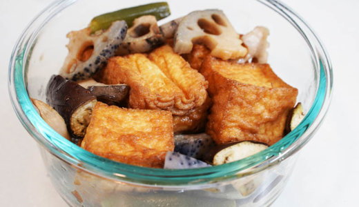ヘルシオ レシピ#16：厚揚げと野菜を焼いてポン酢と絡めるの巻