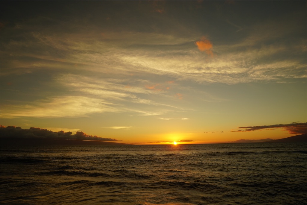 ハワイ・マウイ島の夕日