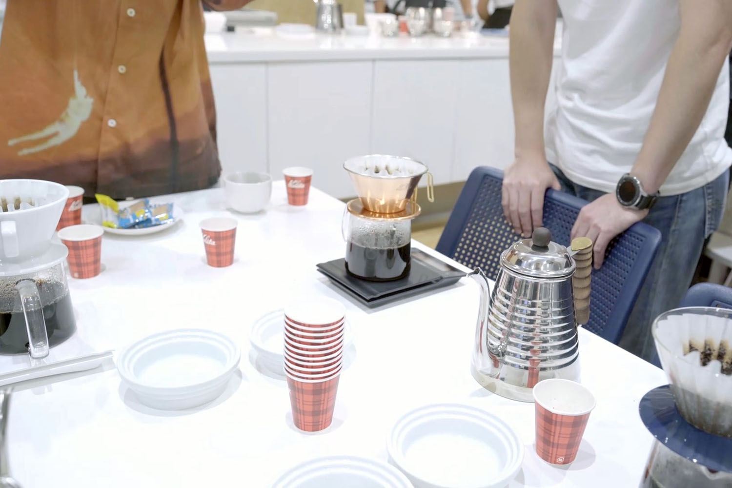 Kalita 美味しいドリップコーヒーセミナー 実演後、味の違いを確認