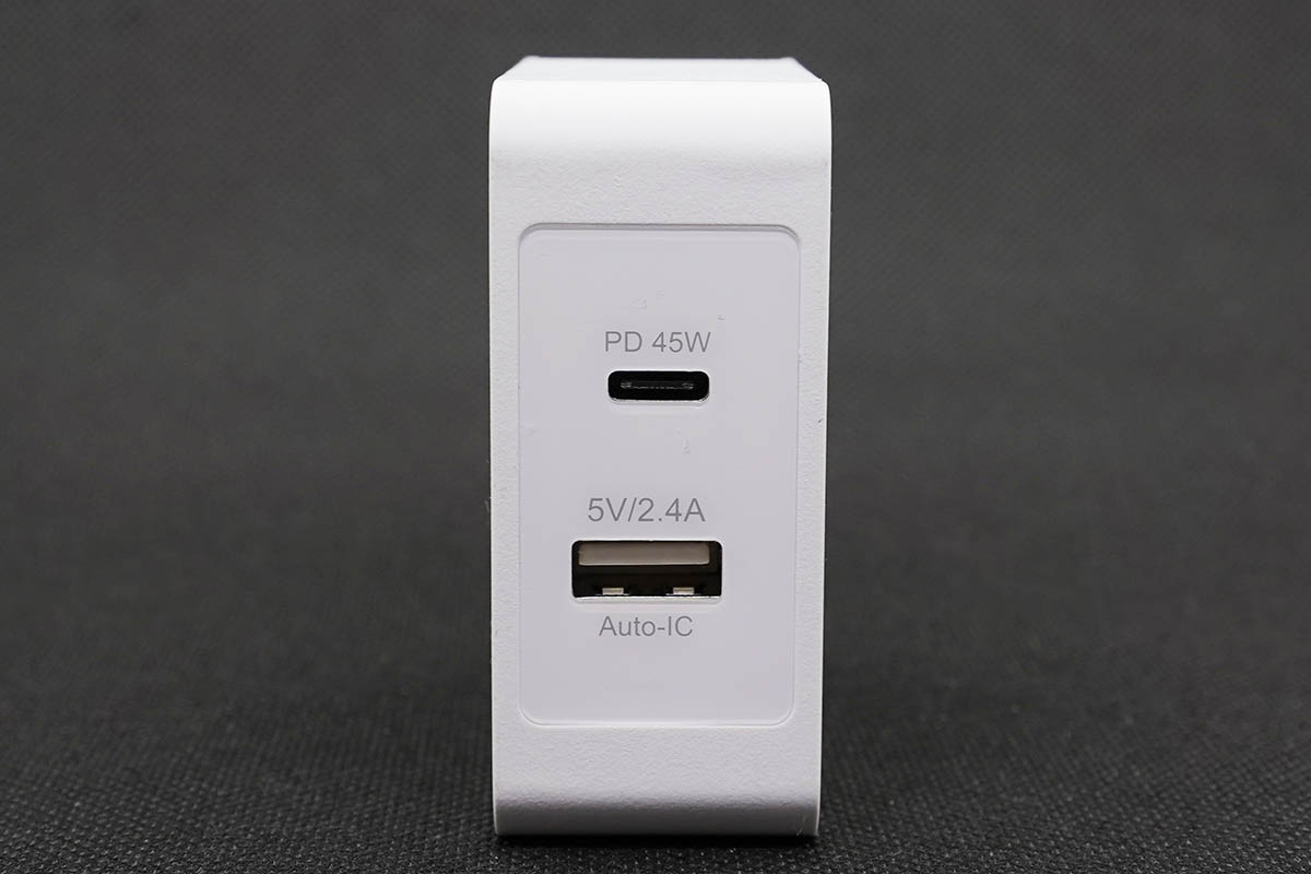 cheero 2 port PD Charger (PD 45W + USB) ポート拡大