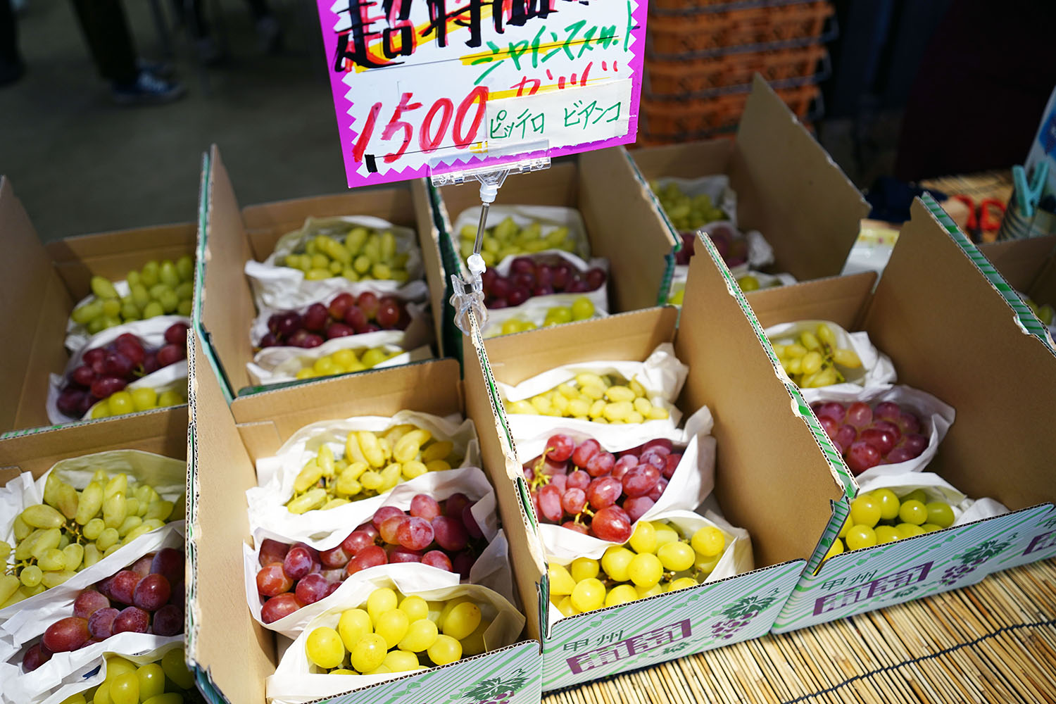 お土産用のぶどうパック