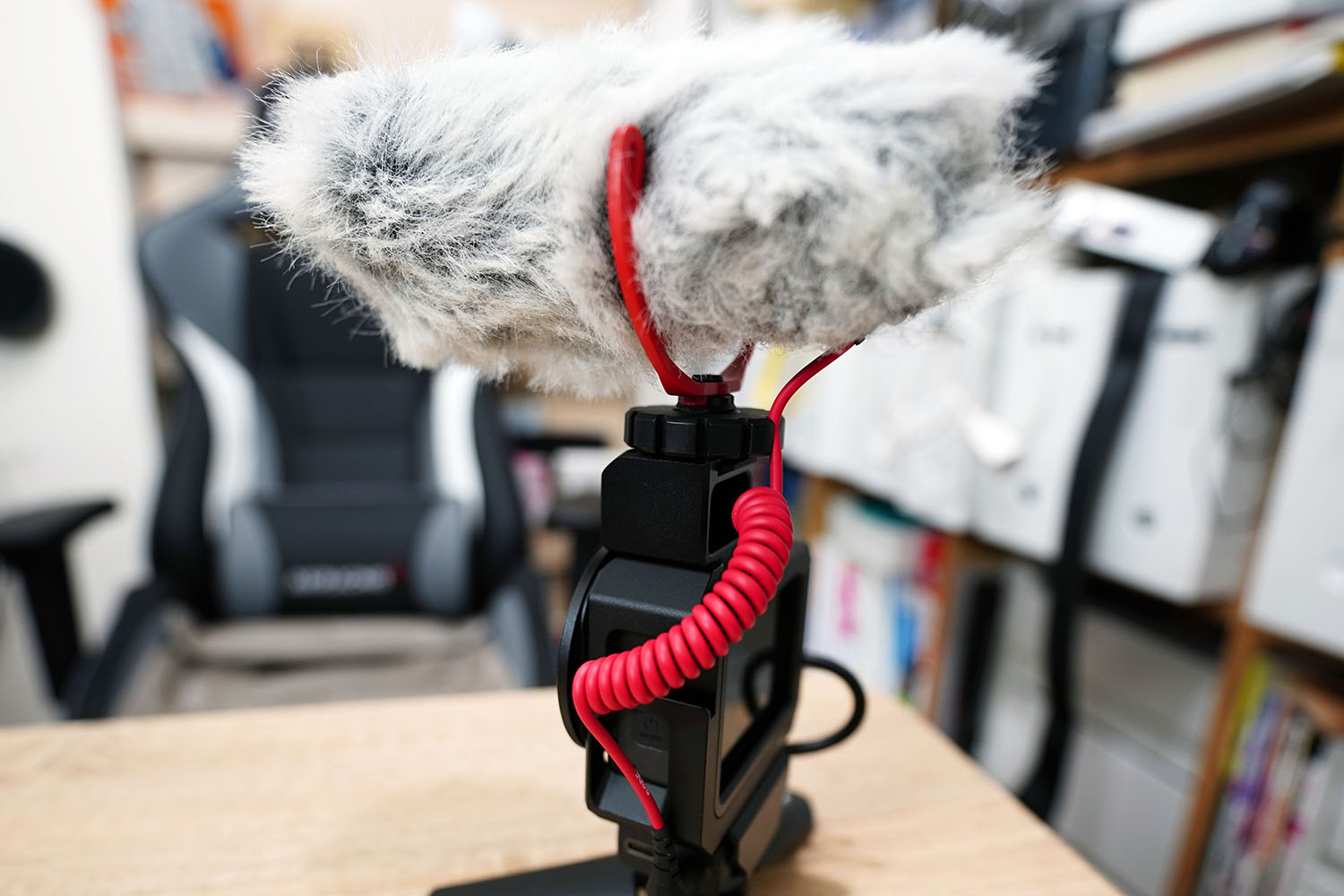 ulanzi G8-5 Vlog CageにRode VideoMicroを装着（背面）