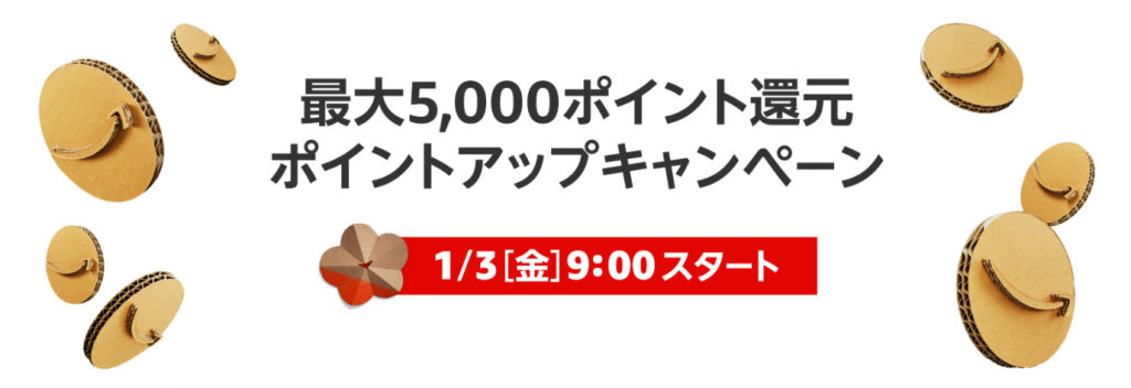 Amazon初売り 2020:ポイントアップキャンペーンバナー