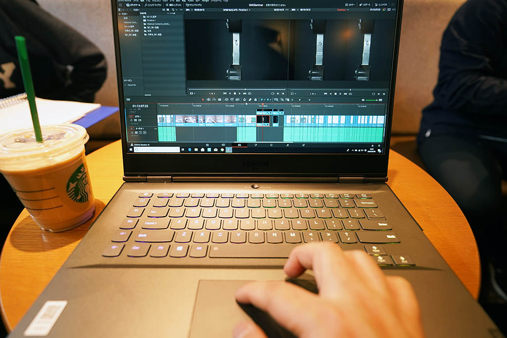 Legion Y740(15):スタバでの4K動画編集作業