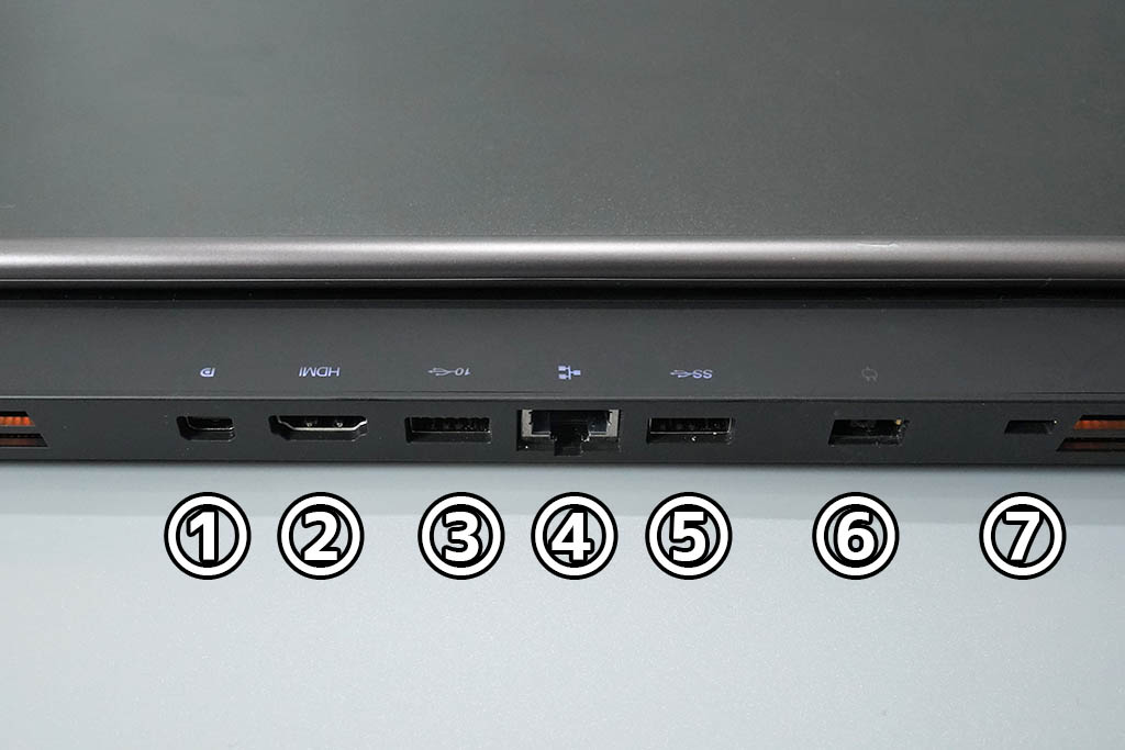 Legion Y740(15):背面入出力ポート