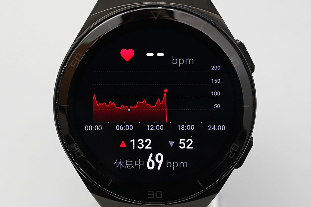HUAWEI Watch GT 2e：心拍モニター