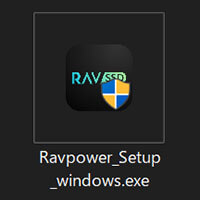 「windows」フォルダに収納されている「Ravpower_Setup_Windows.exe」