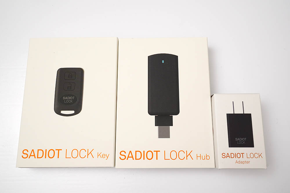 SADIO LOCK KeyとHub、Hab用USB充電器パッケージ
