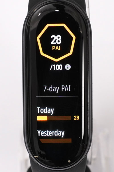 Mi スマートバンド 6：PAI詳細