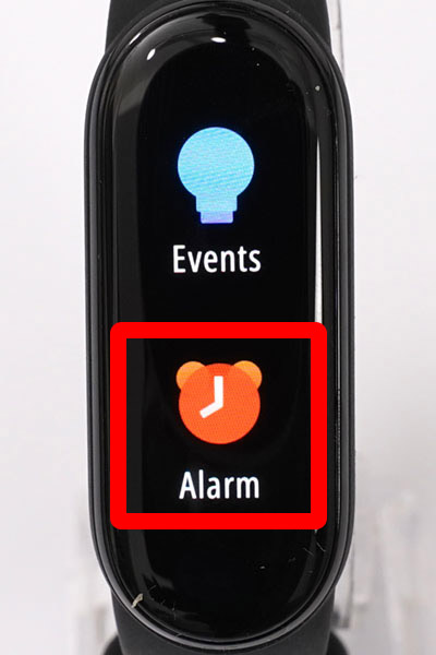 Mi スマートバンド 6：アラームアイコン