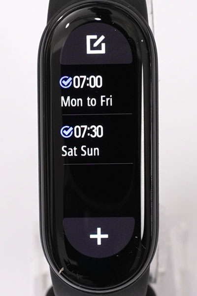 Mi スマートバンド 6：アラーム詳細