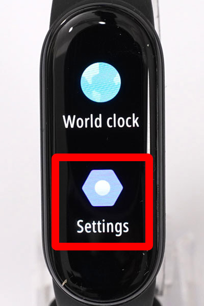 Mi スマートバンド 6：設定アイコン