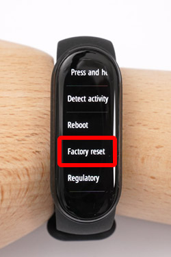 Mi スマートバンド 6：初期化方法3